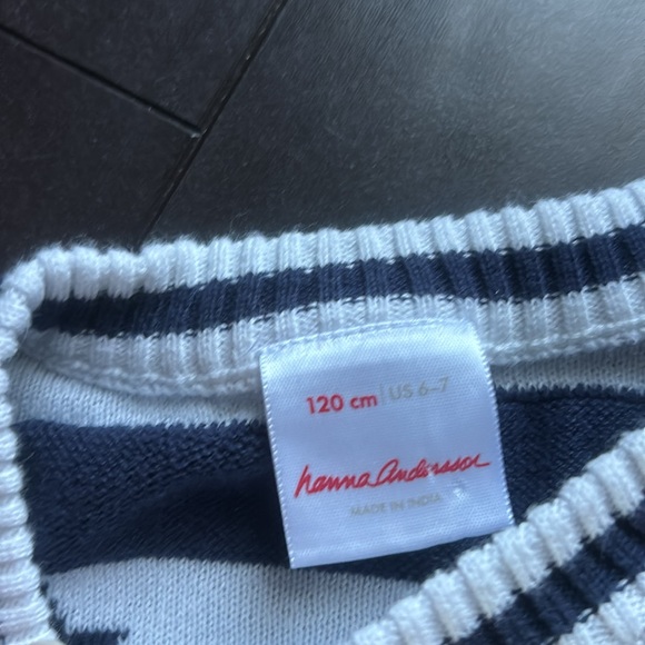 Hanna Andersson Stars & Stripes Sweater size 120 (6/7) EUC - Picture 3 of 4
